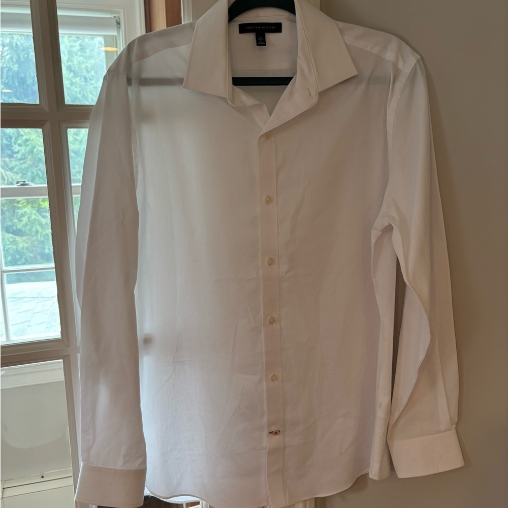 Tommy Hilfiger White Dress Shirt Classic Style